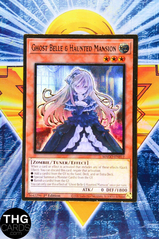 Ghost Belle & Haunted Mansion MAGO-EN012 1st Ed Premium Gold Rare Yugioh Card