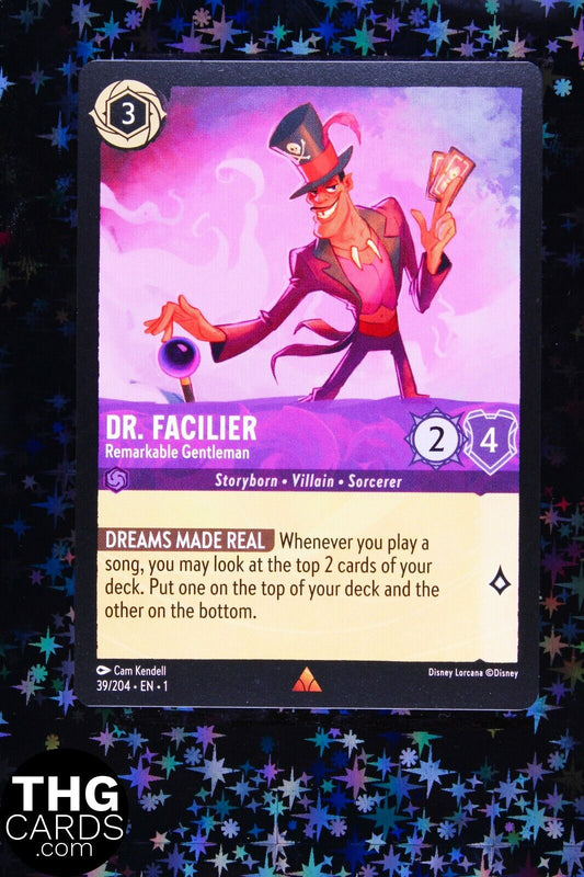 Dr. Facilier, Remarkable Gentleman 39/204 Rare Lorcana Card EN 1