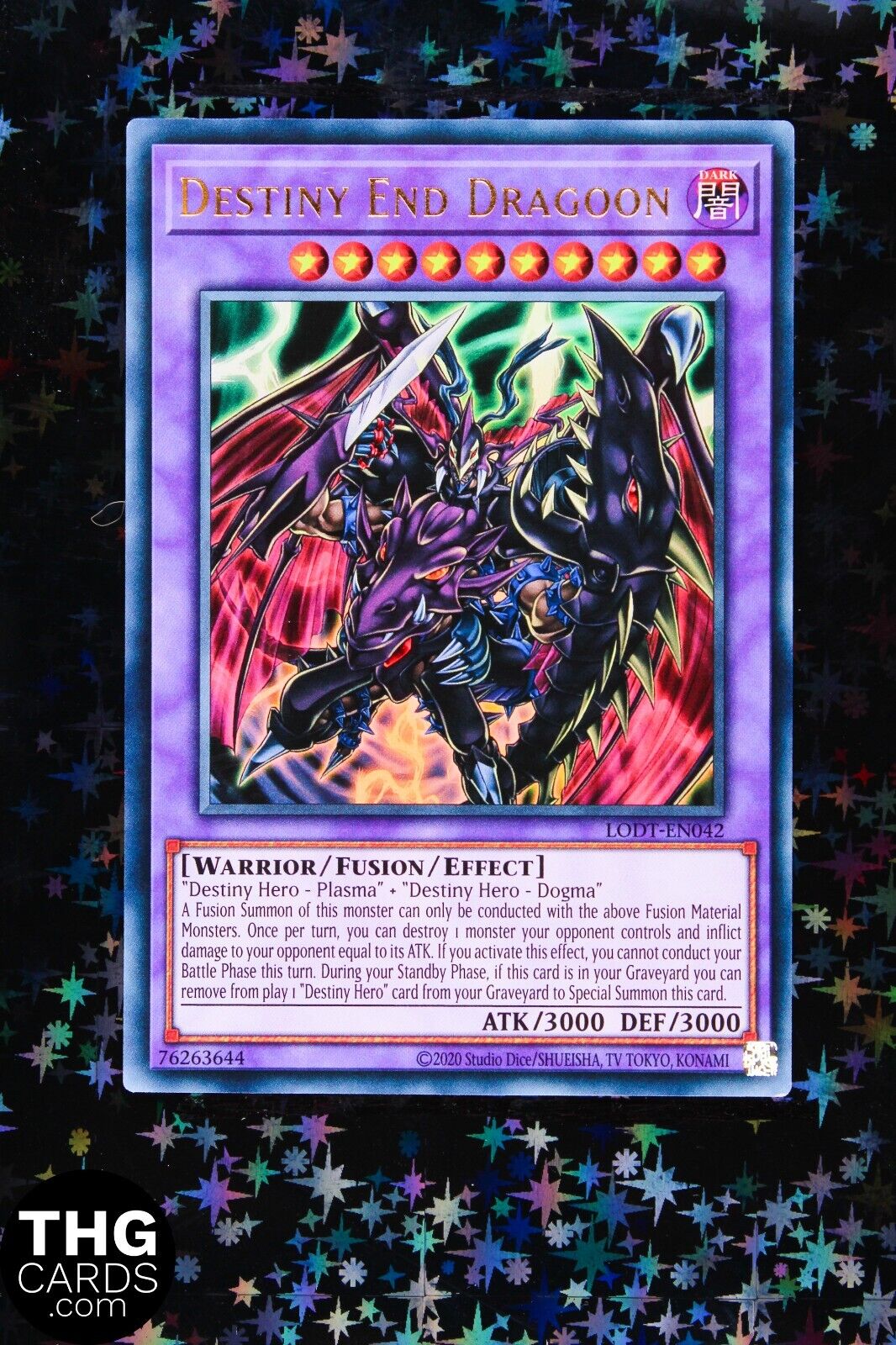 Destiny End Dragoon LODT-EN042 Ultra Rare Yugioh Card 2024 Reprint