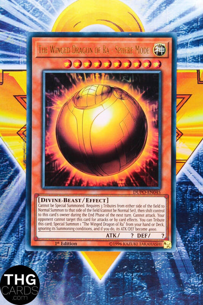 The Winged Dragon of Ra - Sphere Mode DUPO-EN045 1st Ed Ultra Rare Yugioh Card