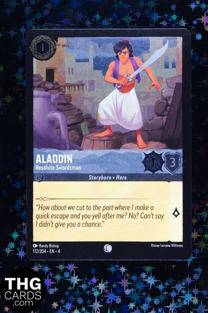 Aladdin, Resolute Swordsman 172/204 Common Lorcana Card EN 4