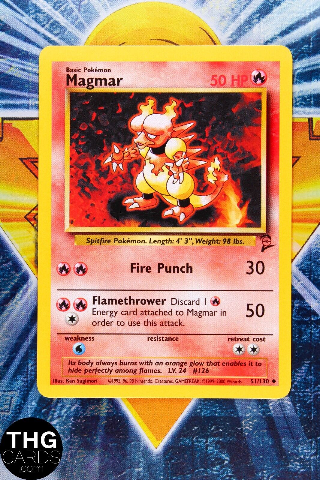 Magmar 51/130 Uncommon Base Set 2 Pokemon Card