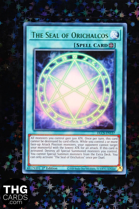 The Seal of Orichalcos DLCS-EN137 1st Edition Green Ultra Rare Yugioh Card