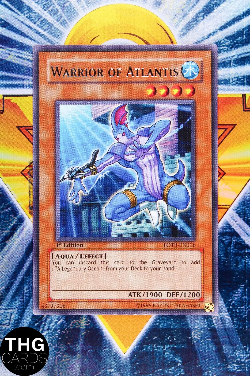 Warrior Of Atlantis FOTB-EN016 1st Edition Rare Yugioh Card