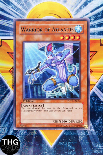 Warrior Of Atlantis FOTB-EN016 1st Edition Rare Yugioh Card