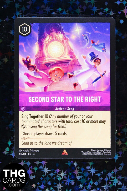 Second Star To The Right 61/204 Rare Lorcana Card EN4