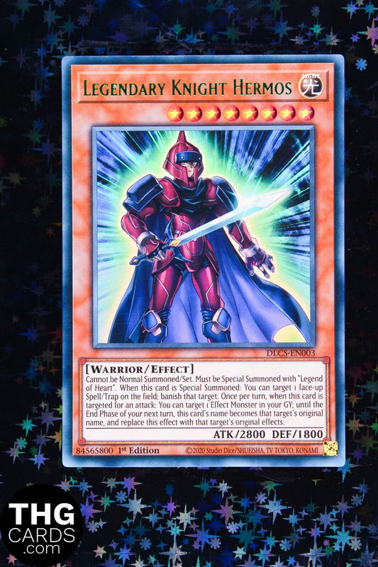 Legendary Knight Hermos DLCS-EN003 1st Edition Green Ultra Rare Yugioh Card