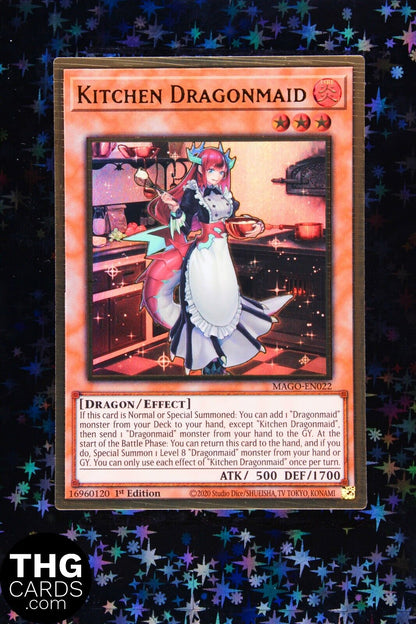 Kitchen Dragonmaid MAGO-EN022 1st Ed Premium Gold Rare Yugioh Card