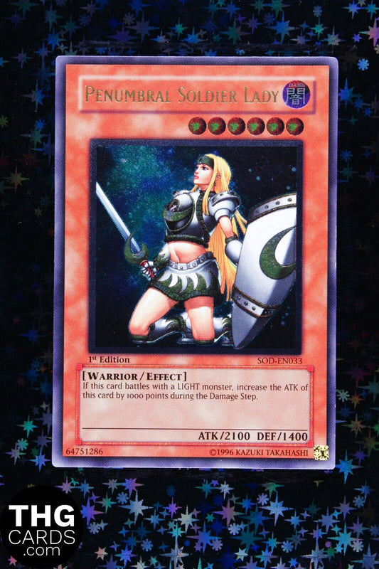 Penumbral Soldier Lady SOD-EN033 1st Edition European Ultimate Rare Yugioh Card