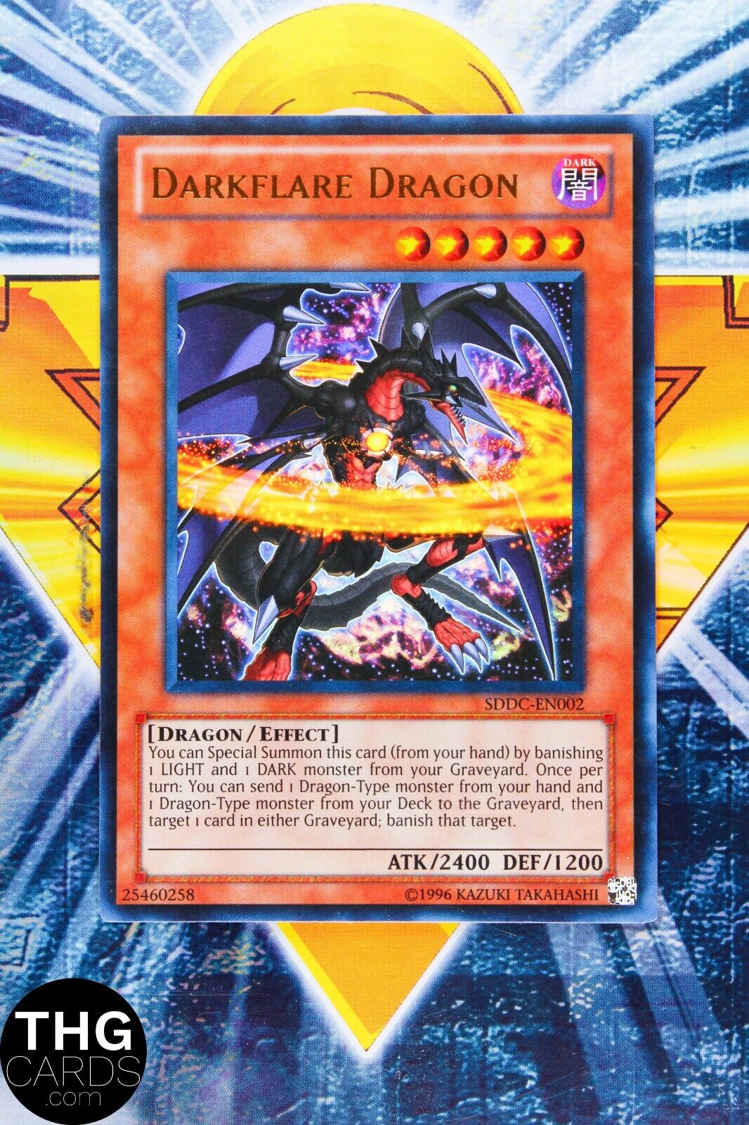 Darkflare Dragon SDDC-EN002 Ultra Rare Yugioh Card