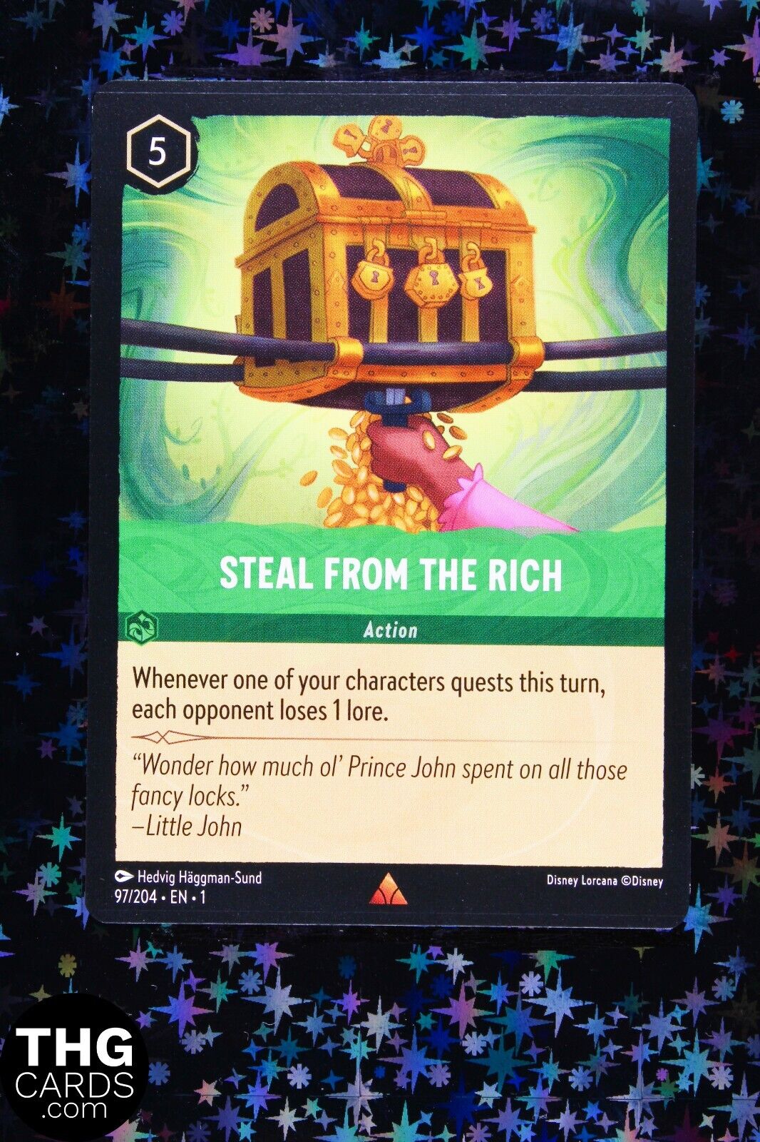 Steal From the Rich 97/204 Rare Lorcana Card EN 1 PLAYSET