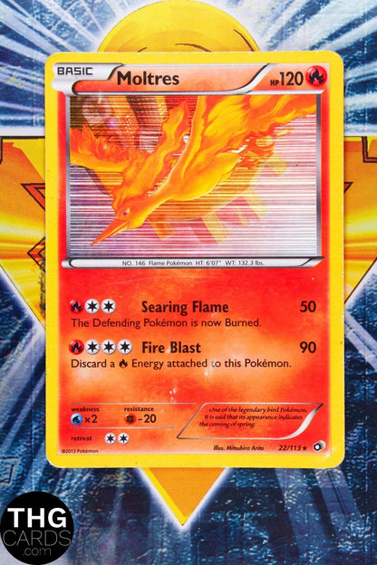 Moltres 22/113 Holo Rare Black & White: Legendary Treasures Pokemon Card