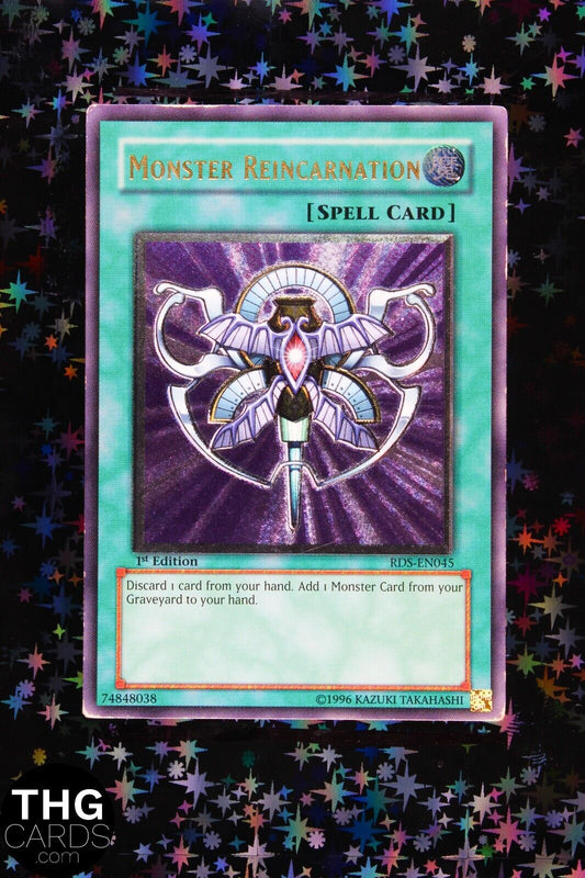 Monster Reincarnation RDS-EN045 1st Edition Euro Ultimate Rare Yugioh Card 1