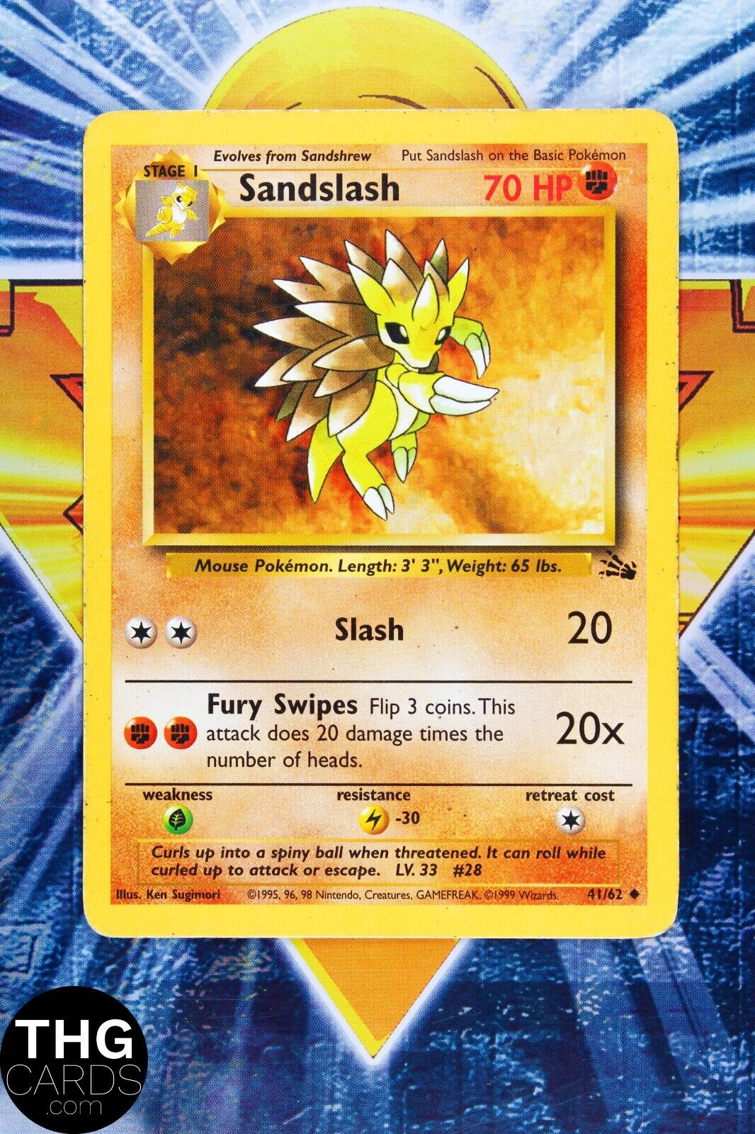 Slandslash 41/62 Uncommon Fossil Pokemon Card