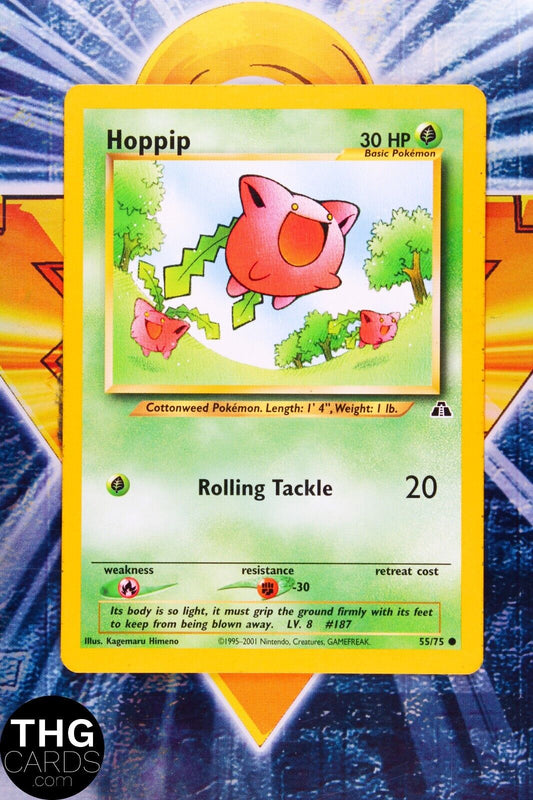 Hoppip 55/75 Common Neo Discovery Pokemon Card