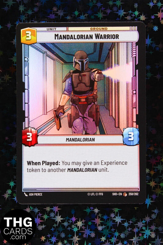 Mandolorian Warrior 258/262 Foil Common Star Wars Unlimited Card SHD