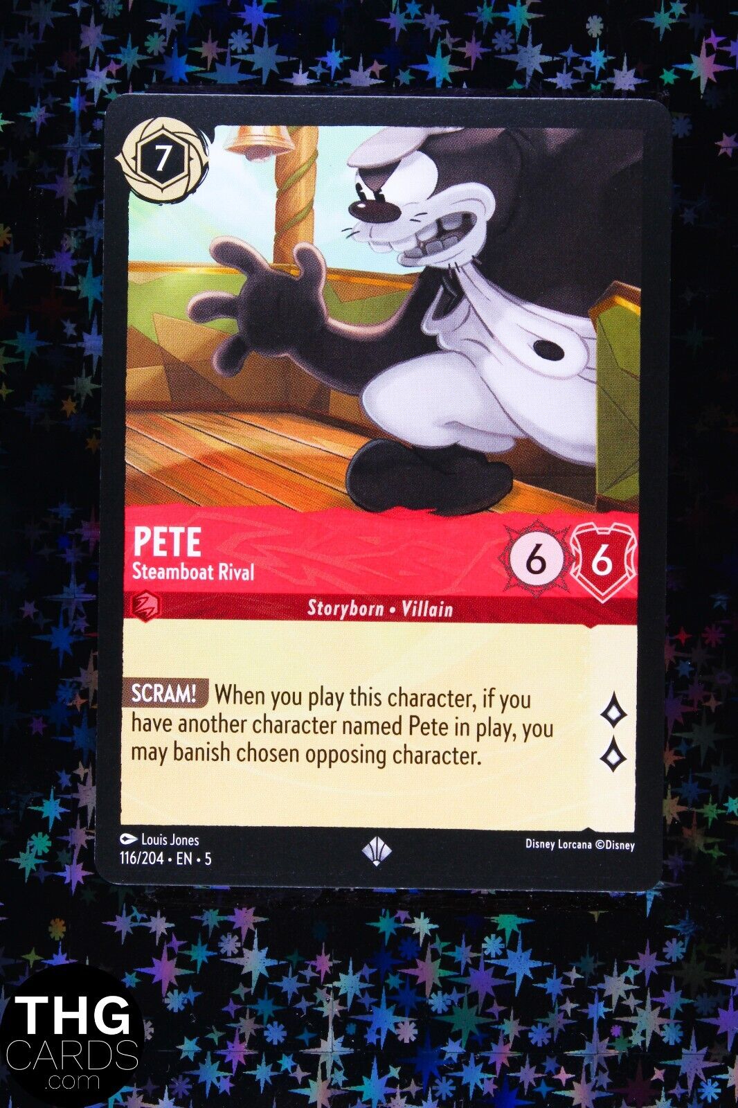 Pete, Steamboat Rival 116/204 Super Rare Lorcana Card EN 5