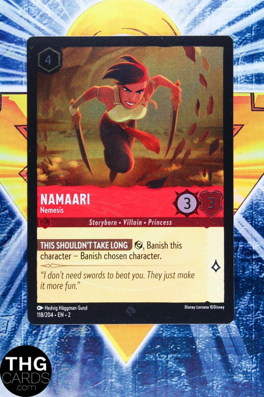 Namaari, Nemesis 118/204 Super Rare Foil Lorcana Rise of Floodborn Card