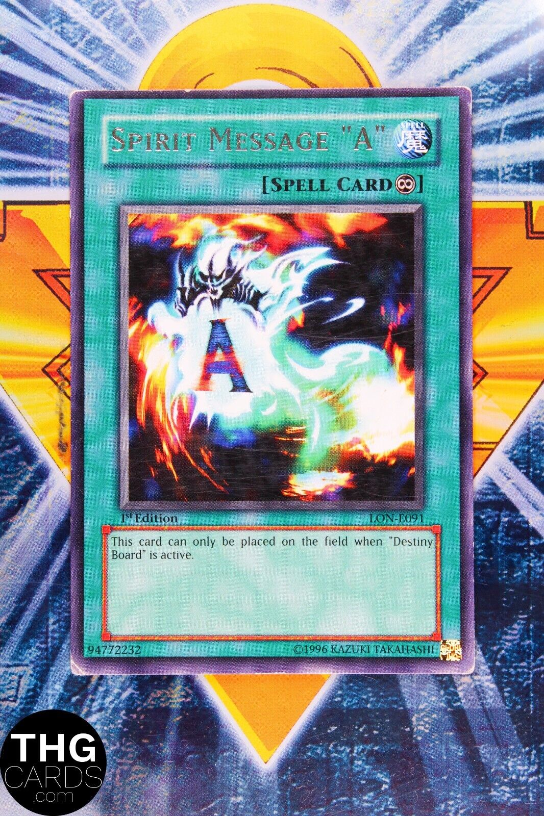 Spirit Message "A" LON-E091 1st Edition Rare Yugioh Card