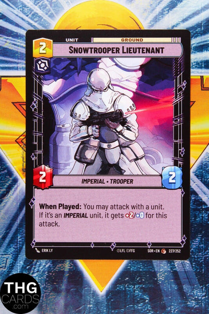 Snowtrooper Lieutenant 227/252 Common Star Wars Unlimited Card Playset