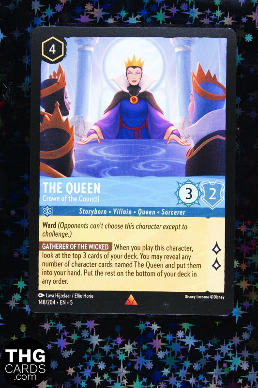 The Queen, Crown of the Council 148/204 Rare Lorcana Card EN 5