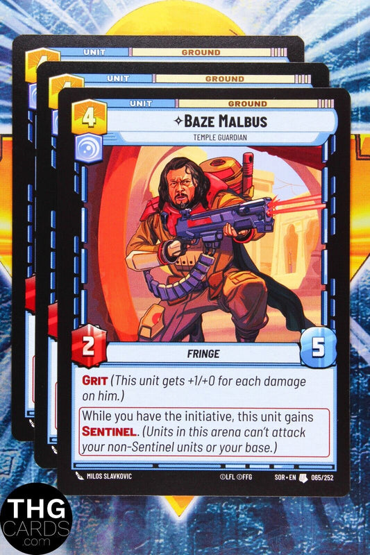 Baze Malbus 065/252 Uncommon Star Wars Unlimited Card Playset