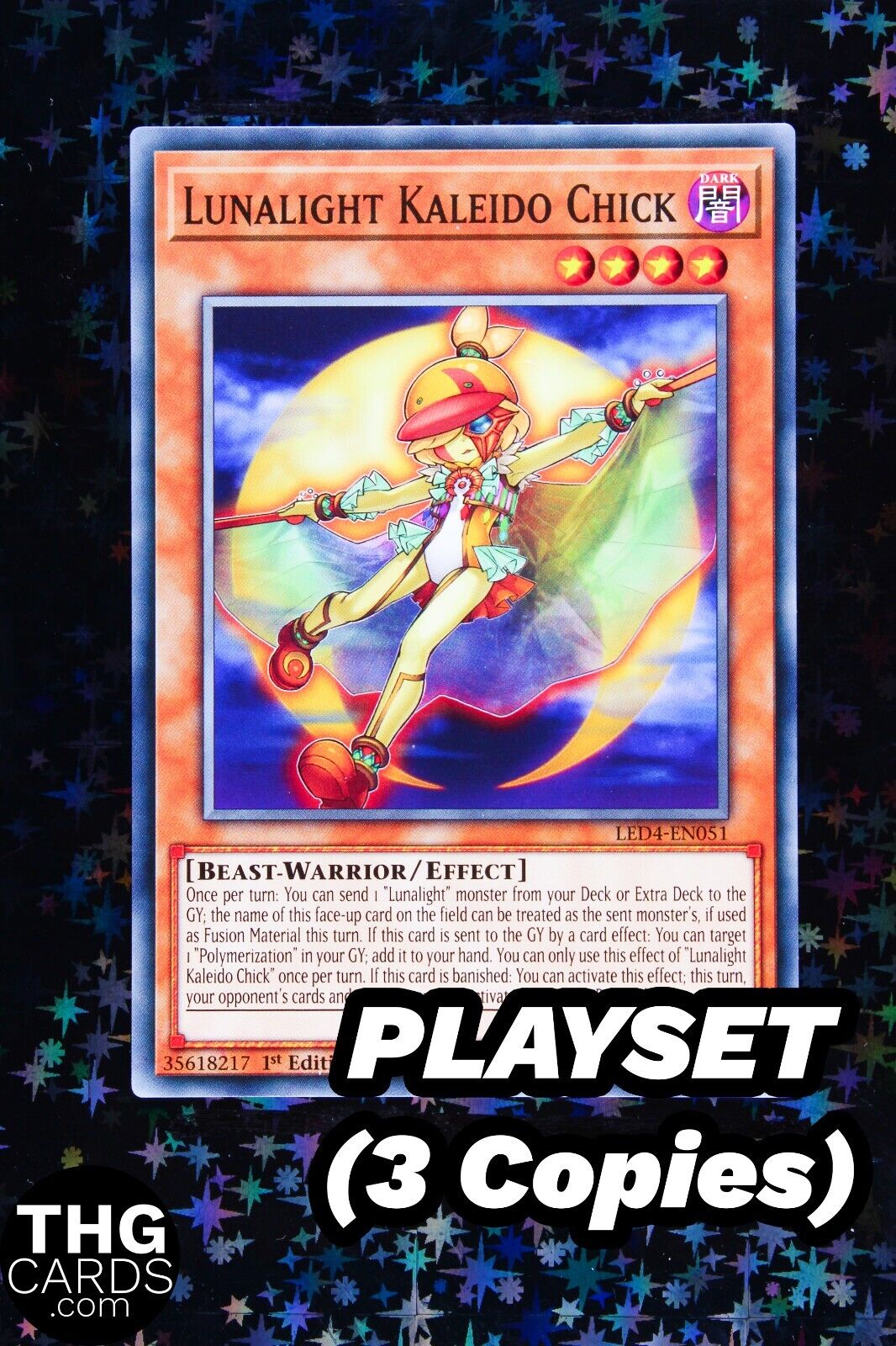 Lunalight Kaleido Chick LED4-EN051 1st Edition Common Yugioh Card Playset