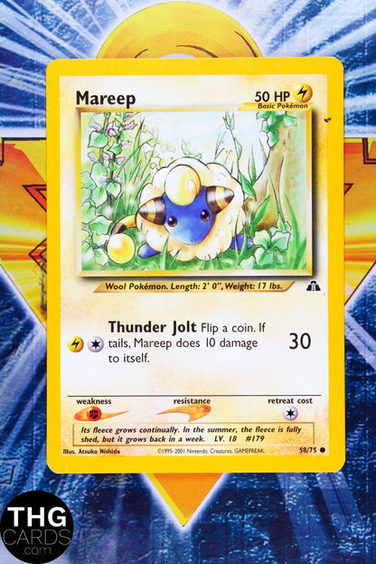 Mareep 58/75 Common Neo Discovery Pokemon Card