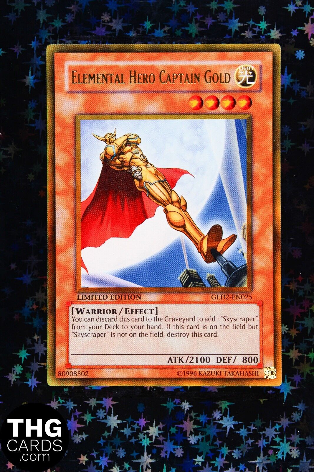 Elemental Hero Captain Gold GLD2-EN025 Gold Ultra Rare Yugioh Card