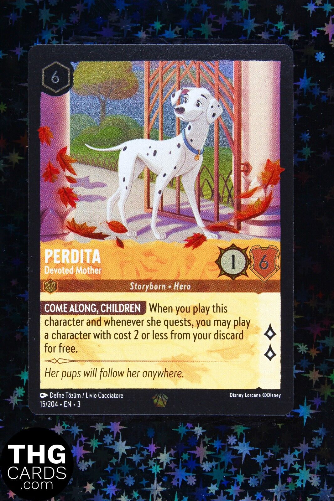 Perdita, Devoted Mother 15/204 Foil Legendary Lorcana Card EN3