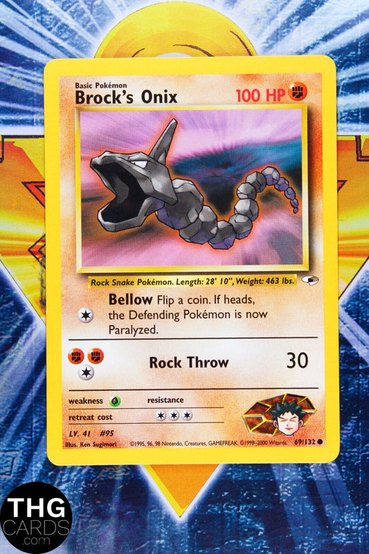Brock's Onix 69/132 Common Gym Heroes Pokemon Card 2