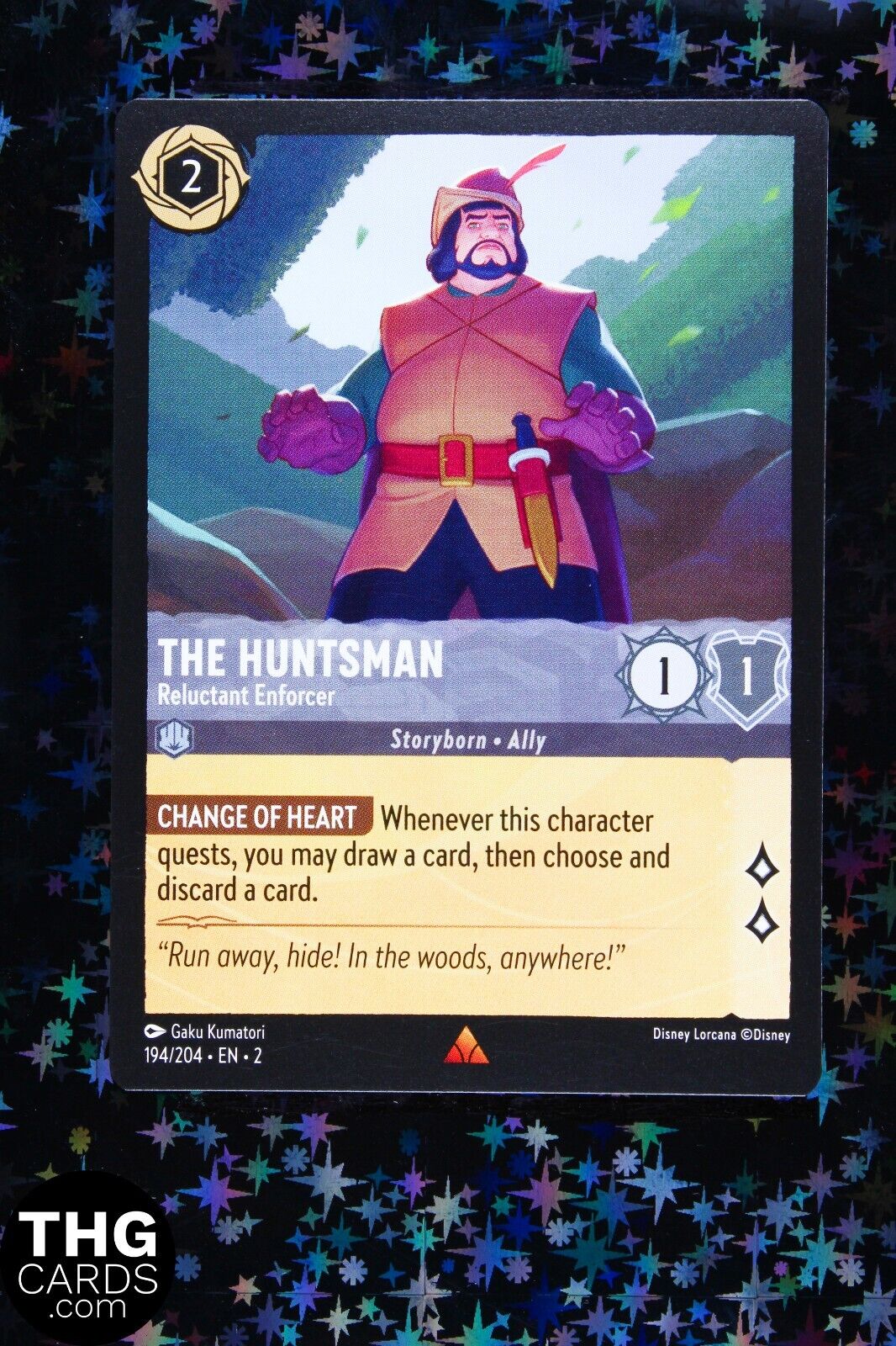 The Huntsman, Reluctant Enforcer 194/204 Rare Lorcana Card EN 2 PLAYSET