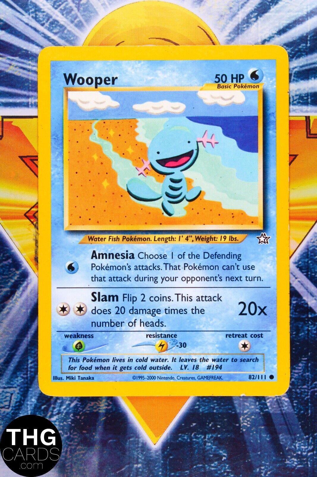 Wooper 82/111 Common Neo Genesis Pokemon Card