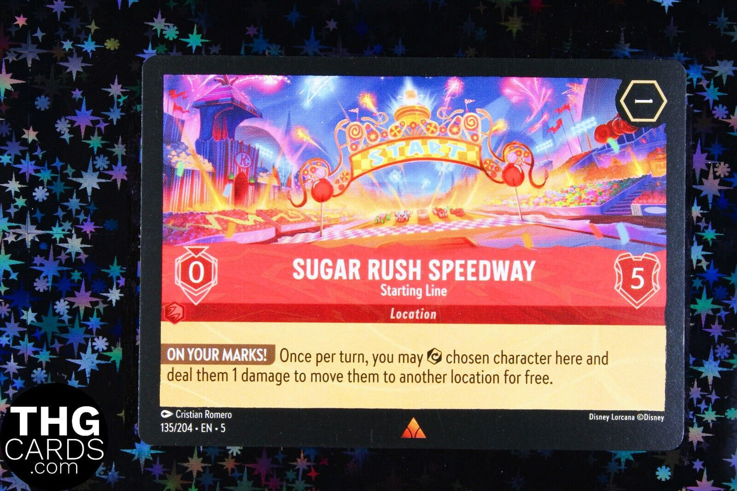 Sugar Rush Speedway, Starting Line 135/204 Rare Lorcana Card EN 5