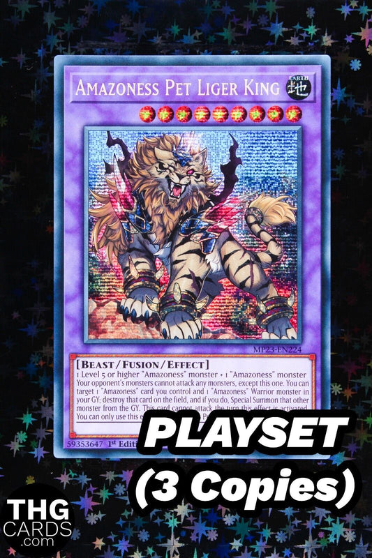 Amazoness Pet Liger King MP23-EN224 1st Edition Secret Rare Yugioh Card Playset