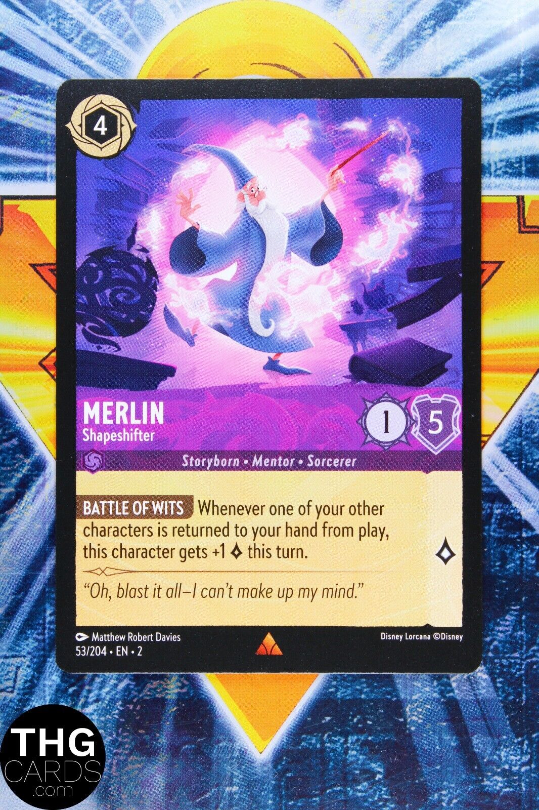 Merlin, Shapeshifter 53/204 Rare Lorcana Rise of the Floodborn Card