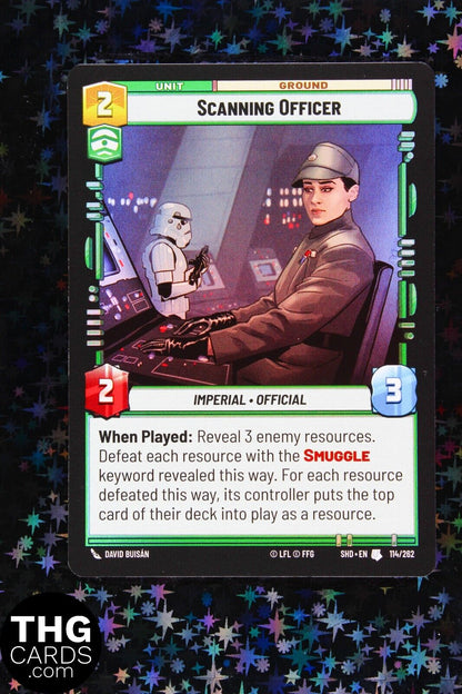 Scanning Officer 114/262 Foil Uncommon Star Wars Unlimited Card SHD