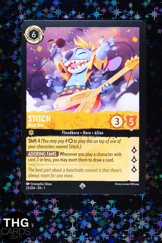 Stitch, Rock Star 23/204 Super Rare Lorcana Card EN 1