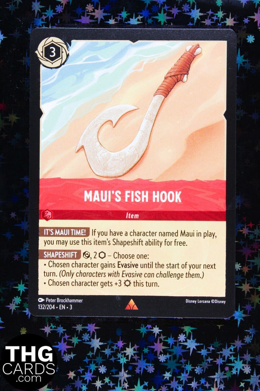 Maui's Fish Hook 132/204 Rare Lorcana Card EN3