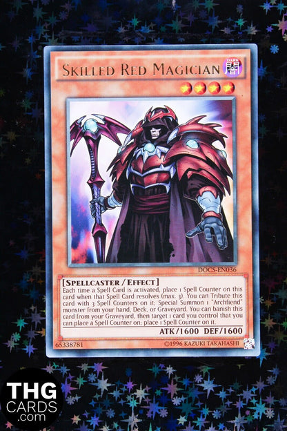 Skilled Red Magician DOCS-EN036 1st Edition Rare Yugioh Card PLAYSET