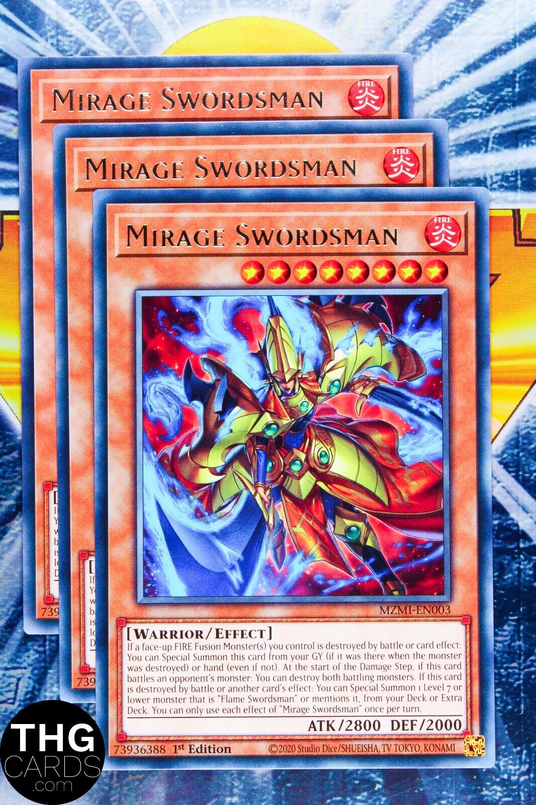 Mirage Swordsman MZMI-EN003 1st Edition Rare Yugioh Card Playset