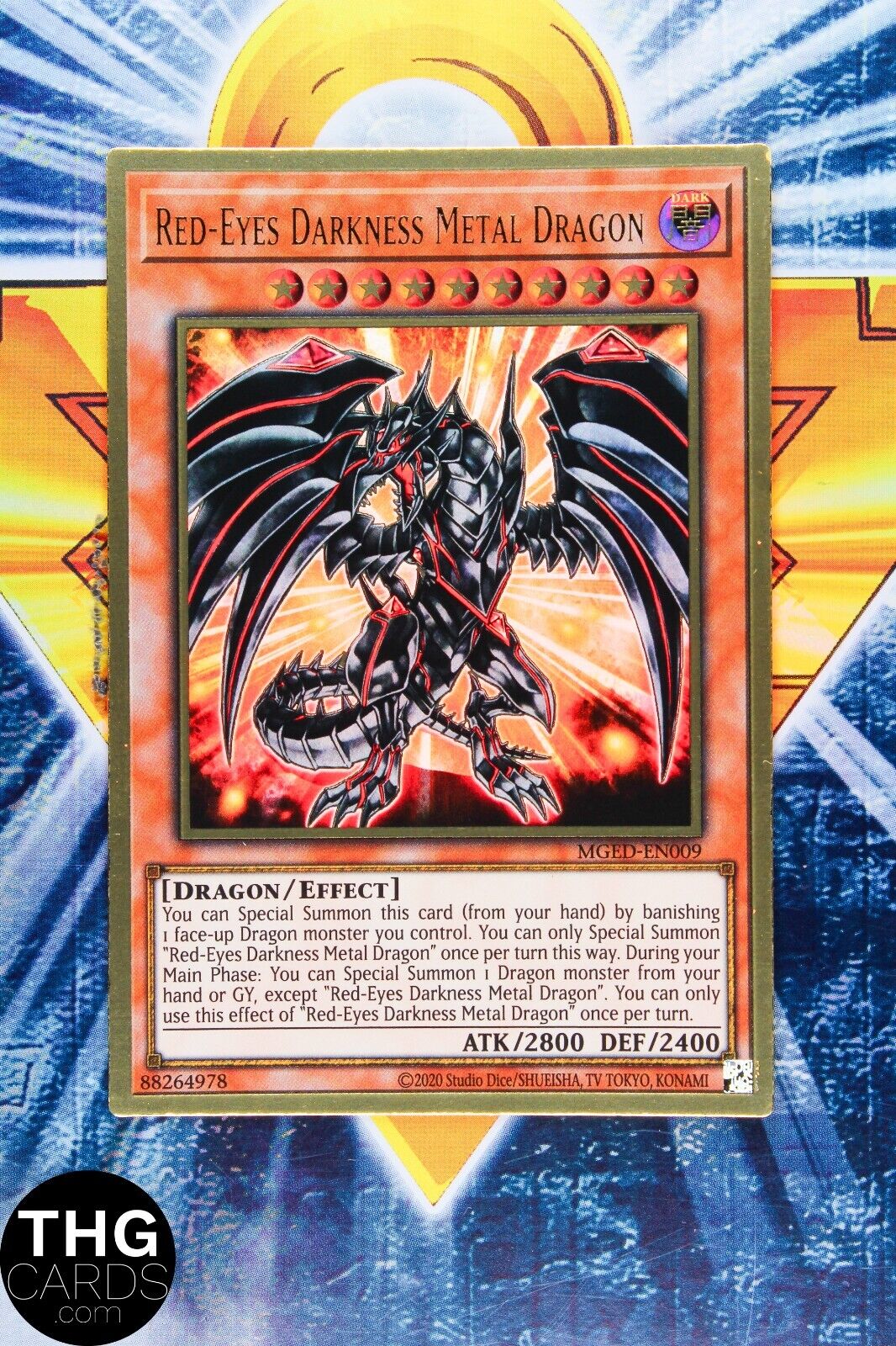 Red-Eyes Darkness Metal Dragon MGED-EN009 1st Ed Premium Gold Rare Yugioh Card