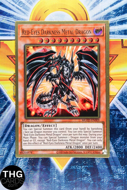 Red-Eyes Darkness Metal Dragon MGED-EN009 1st Ed Premium Gold Rare Yugioh Card