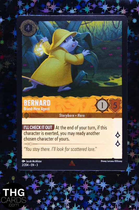 Bernard, Brand New Agent 2/204 Rare Foil Lorcana Card EN 3