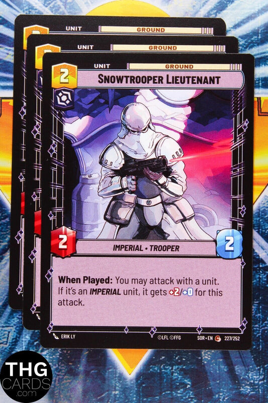 Snowtrooper Lieutenant 227/252 Common Star Wars Unlimited Card Playset