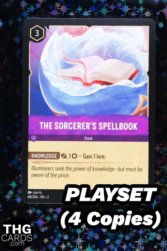 The Sorcerer's Spellbook 68/204 Rare Lorcana Card EN 2 PLAYSET