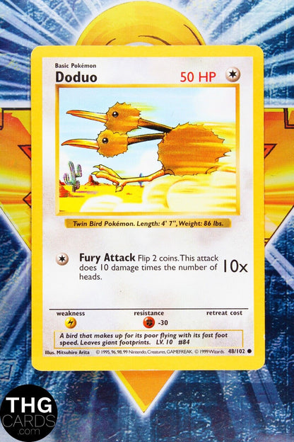 Doduo 48/102 Shadowless Common Base Set Pokemon Card