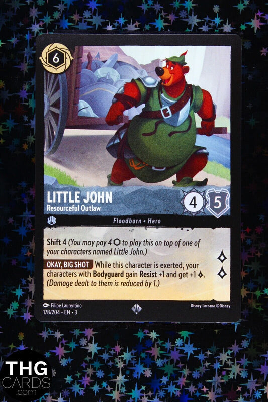 Little John, Resourceful Outlaw 178/204 Super Rare Lorcana Card EN 3