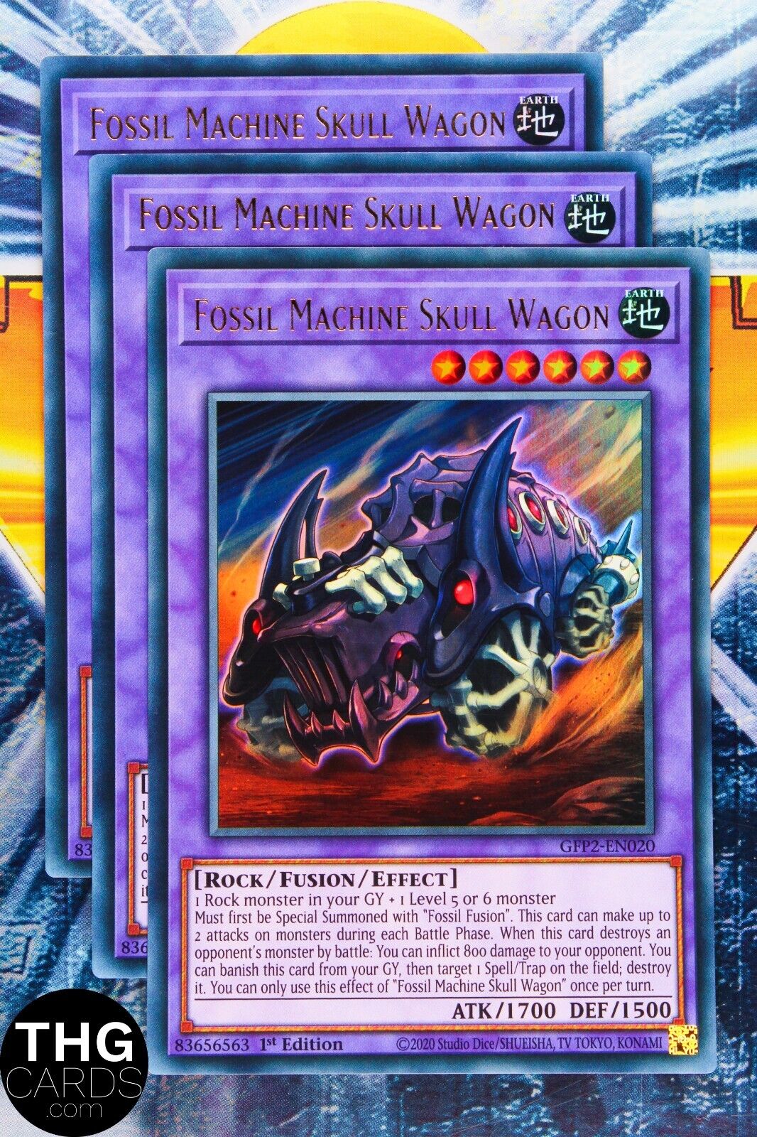 Fossil Machine Skull Wagon GFP2-EN020 1st Edition Ultra Rare Yugioh Card Playset