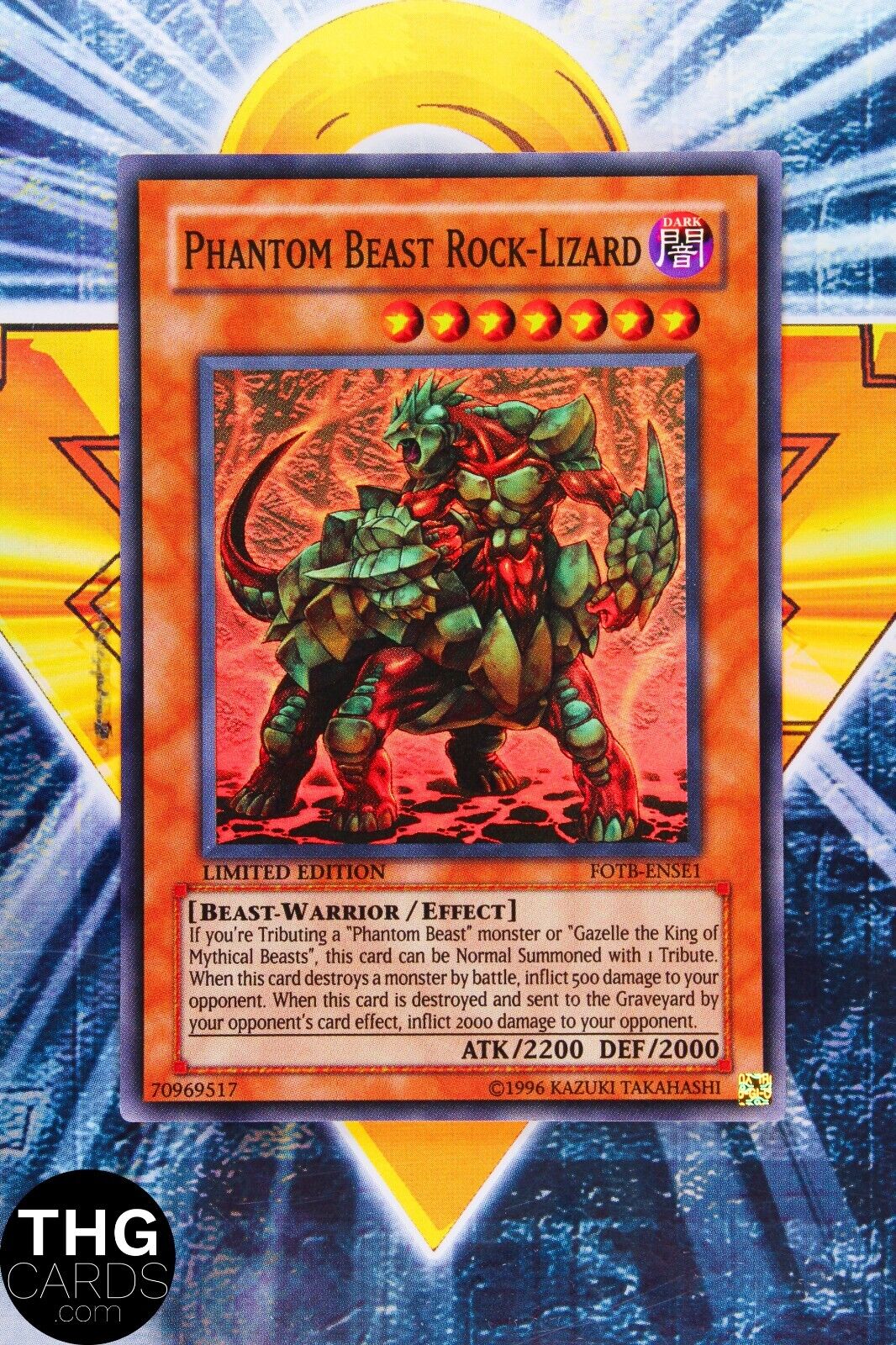 Phantom Beast Rock Lizard FOTB-ENSE1 Super Rare Yugioh Card